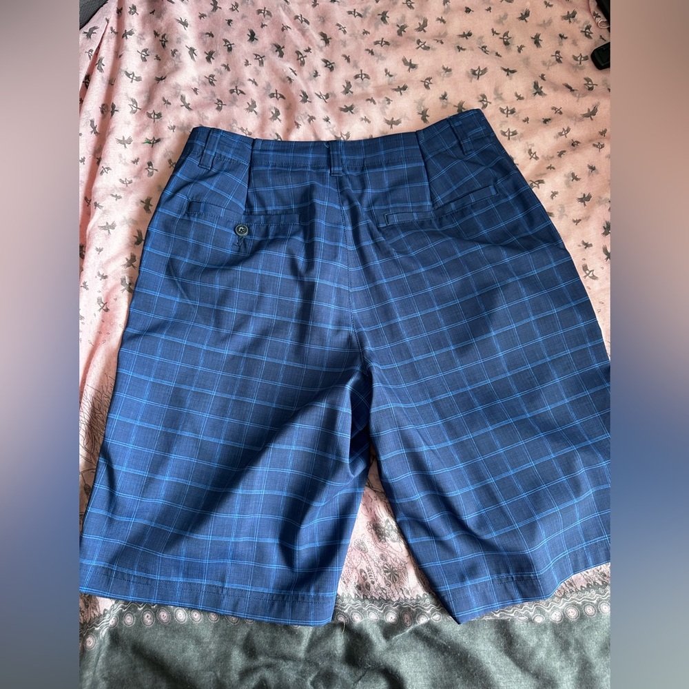 ⛳ Ben Hogan Blue Plaid Golf Shorts Men’s Size 32 Performance Stretch